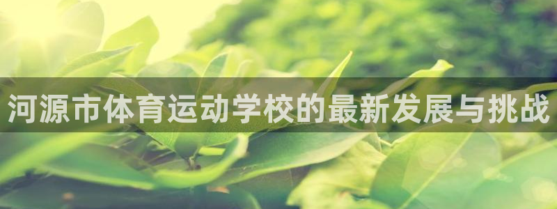 vsport体育在线官网：河源市体育运动学校的最新发展与挑战