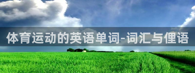 vsport体育在线官网：体育运动的英语单词-词汇与俚语